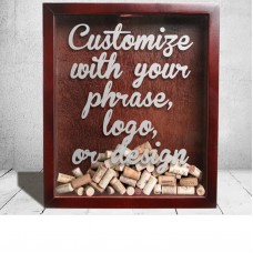 Personalize Your Own Etched Shadow Boxes! // Monogram Wine Cork Holder Gifts   331996239756